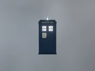 DOCTOR WHO - WILLIAM HARTNELL TARDIS - Rogue Film Productions Low-poly 3D model