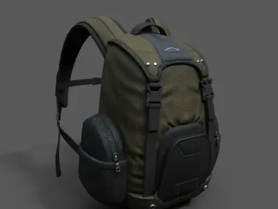 Backpack Camping scifi Generic ver2 Low-poly 3D model