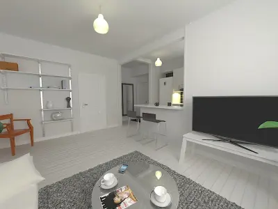 Kitchen Living Room 3D model