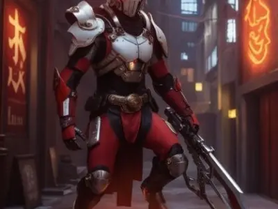 Cyber Bunny Warrior - Sci -fi Armored Hero 3D print model