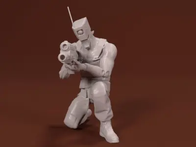 28mm TactiBots Support Troops 3D print model