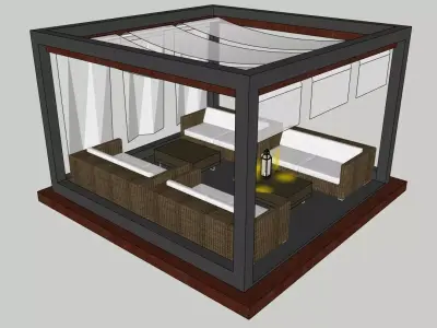 Contemporary Outdoor Pavilion SKP 3D model