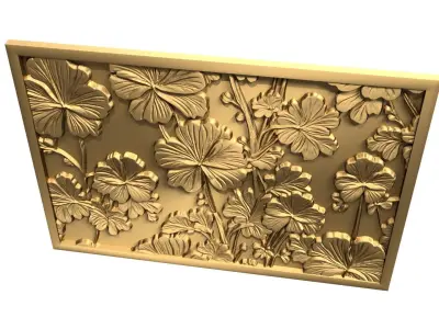 Modern Wall Panel Relief for CNC and 3D Printing 11 3D print model