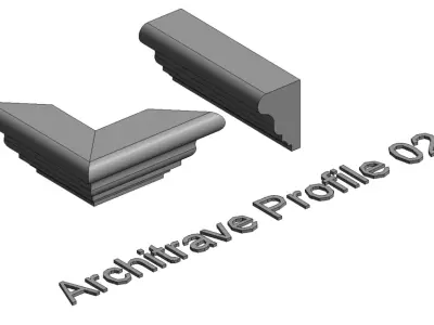 Architrave profile Vol01 Revit Parametric family 3D model