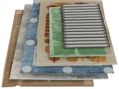 Rug Collection 01 3D Model Pack