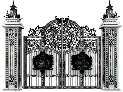 Wrought Iron Gate  3D model