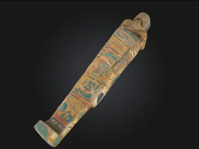 Ancient Sarcophagus Stone Coffin Model 3D model