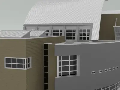 Modern City Architecture Low-poly 3D model