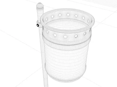 Street Trash bin 3D model