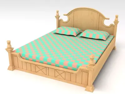 Bed Cot 02 3D model