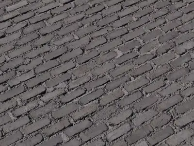 Charcoal Clay Brick Wall  Texture