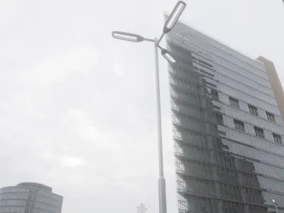 Street Light 11 version 8 5m with pole 2 Low-poly 3D model