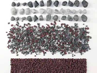 Rock stone splinter n3 3D model