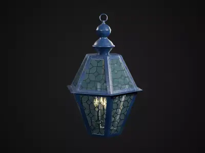 Verdigris Lanterns Low-poly 3D model