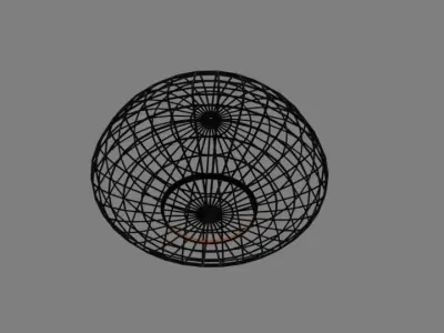 Black Bell UFO Free low-poly 3D model