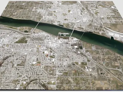 Cityscape Kennewick United States 3D model
