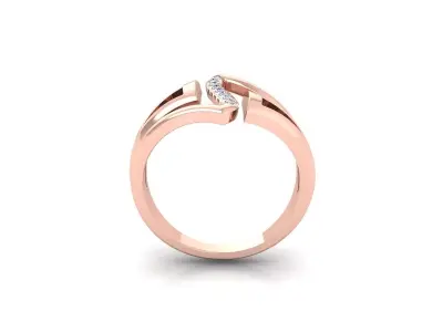 Light Weight Diamond Ring 3d Model and Render  3D print model