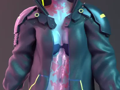 Cyberpunk Edrunners Rebecca T-pose 4K texture 3D model