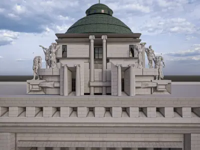 Grand European Neoclassical Government Monumental Palace  3D model