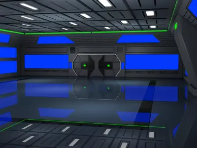 Sci Fi Room 3D model 65
