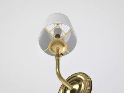 Hudson Valley Lighting 171-AGB Logan One-Light Wall Sconce Low-poly 3D model