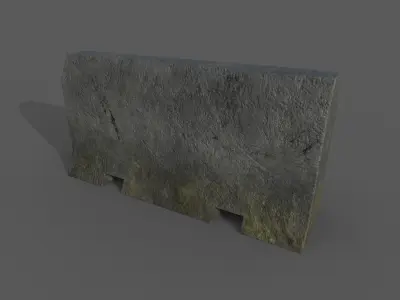 Concrete Barrier Type 13 Low-poly 3D model