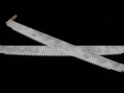 Used Soviet Saw Low-poly 3D model