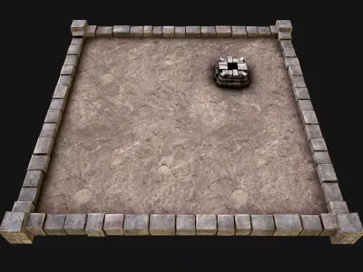 Medieval Chimney Prison Roof Castle Floor Low-poly 3D model