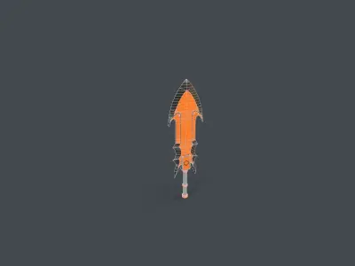 Sci-Fi Sword V4 - 06 Low-poly 3D model