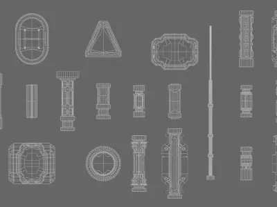 Scifi Antenna Collection 3D model