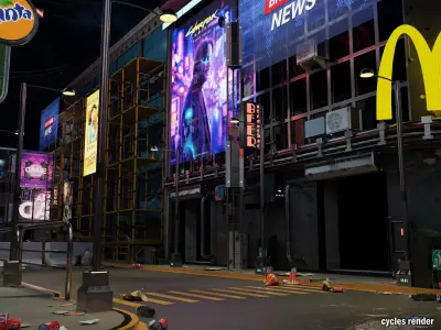 Cyberpunk 2041 Low-poly 3D model