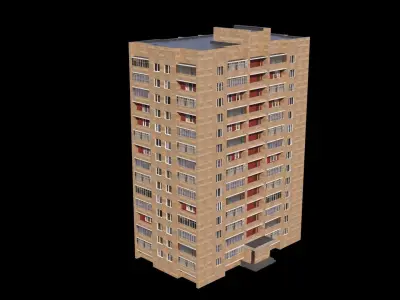 Russian buildings pack 3D model