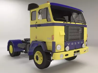 Volvo F88 Tractor Truck 1968  3D model