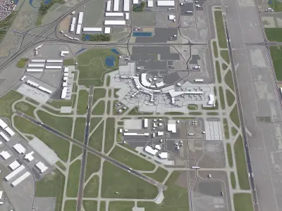 Calgary Airport Low-poly 3D model