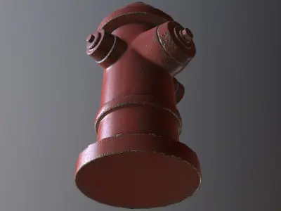 Fire Hydrant - PBR Game Ready Low-poly 3D model