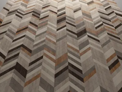 wood floor 4 types 3D model