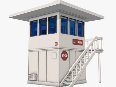 Security Guard House Model 3D model
