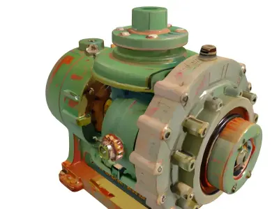 Heavy Duty Industrial Machine Asset Low-poly 3D model