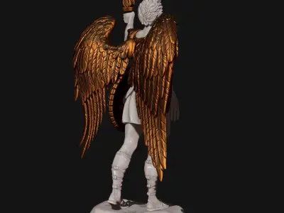 Gabriel Archangel - Metal - Wood - CNC Rounting and 3D print model