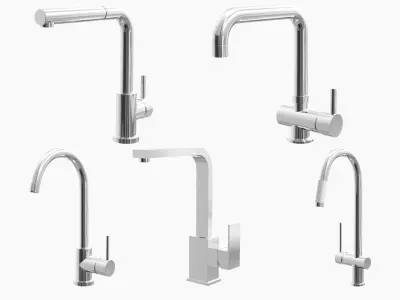 Fixtures - Kitchen Bathroom Faucet Pack D 3D model