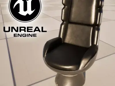 Game Ready Sci-Fi Chair Low-poly 3D model