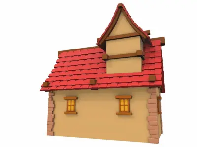 Cartoon house 07 3D model