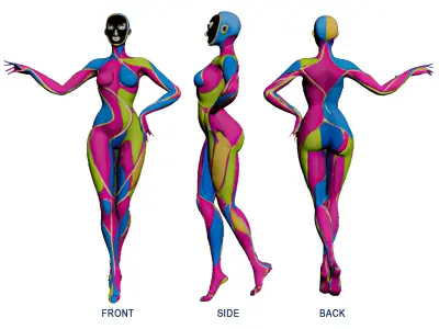 abstract robotic women design 3D model