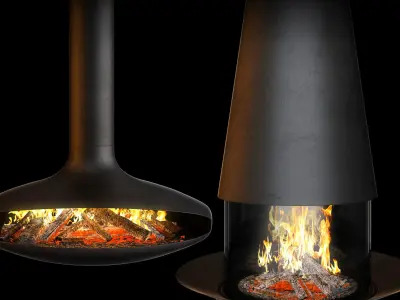 Fireplace set Focus Creation 2 3D model
