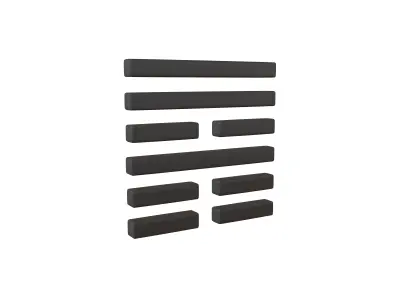 I Ching Hexagrams 53 jian v1 001 Low-poly 3D model