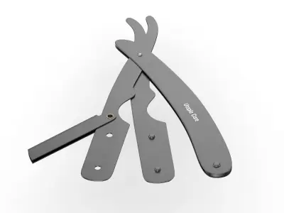 Barber Straight Edge Razor 3D model