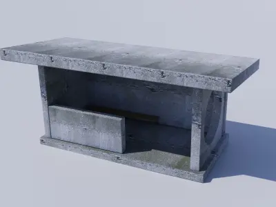 Bus stop 3D model 20