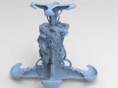 Alien Floating Tower 3D model