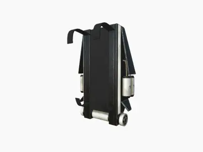 SciFi Backpack F07 White Dirt - Fashion Character Design Low-poly 3D model