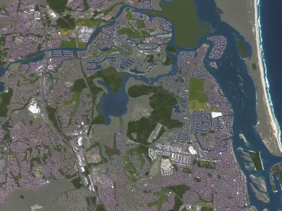 Gold Coast Low-poly 3D model